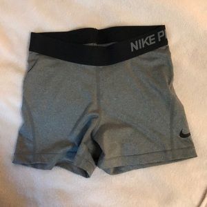 Gray and Black Nike Spandex